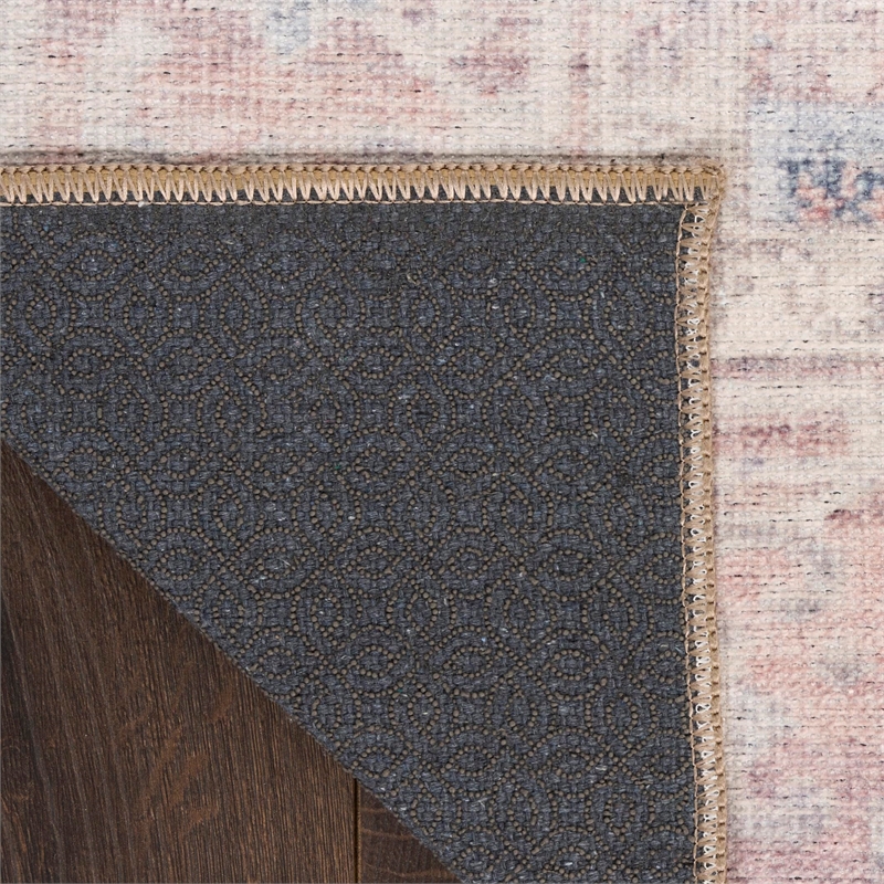 Nourison Home Vintage Washables 4' x 6' Polyester Light Blue Area Rug