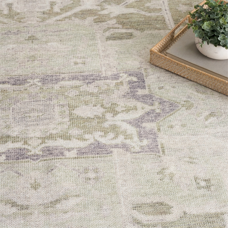 Nourison Home Vintage Washables 10' x 13' PolyesterGreen Area Rug