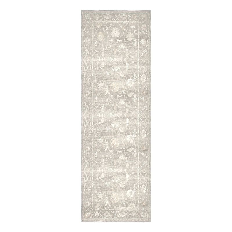 Nourison Home Vintage Washables 6' Runner Polyester Grey Area Rug