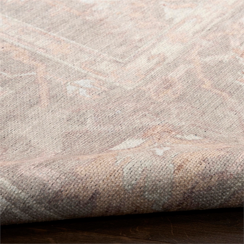 Nourison Home Vintage Washables 4' x 6' PolyesterGrey Area Rug
