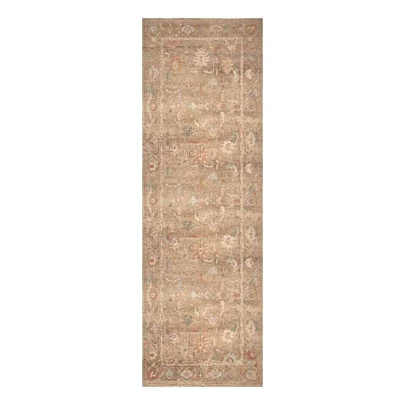 Nourison Home Vintage Washables 6' Runner Polyester Taupe Multicolor Area Rug