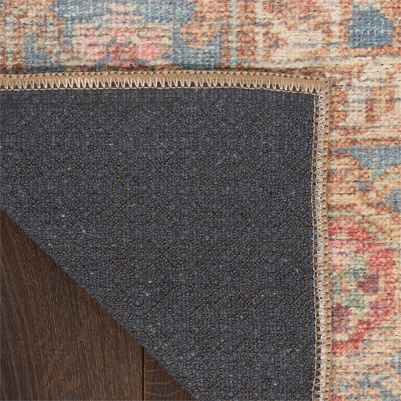 Nourison Home Vintage Washables 10' x 13' Polyester Navy Multicolor Area Rug