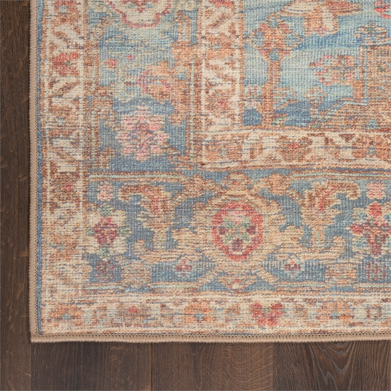 Nourison Home Vintage Washables 6' Runner PolyesterNavy Multicolor Area Rug