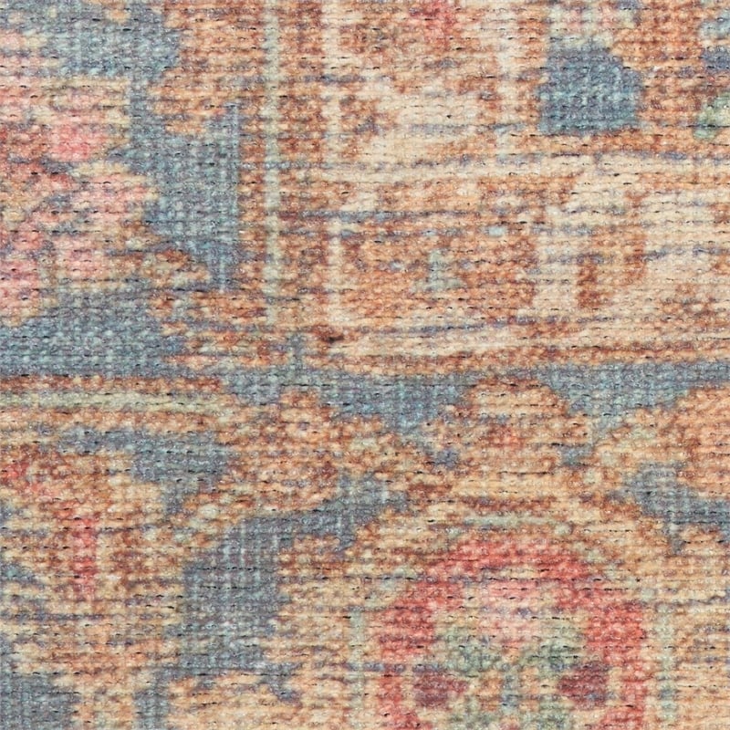 Nourison Home Vintage Washables 6' Runner PolyesterNavy Multicolor Area Rug