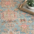 Nourison Home Vintage Washables 4' x 6' Polyester Navy Multicolor Area Rug