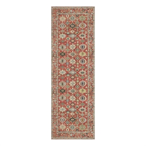 Nourison Home Vintage Washables 6' Runner Polyester Rust Multicolor Area Rug