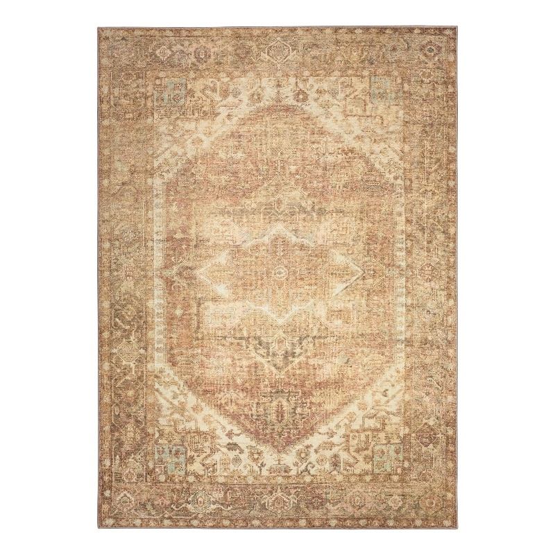 Nourison Home Vintage Washables 4' x 6' Polyester Gold Area Rug