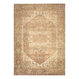 Nourison Home Vintage Washables 4' x 6' Polyester Gold Area Rug