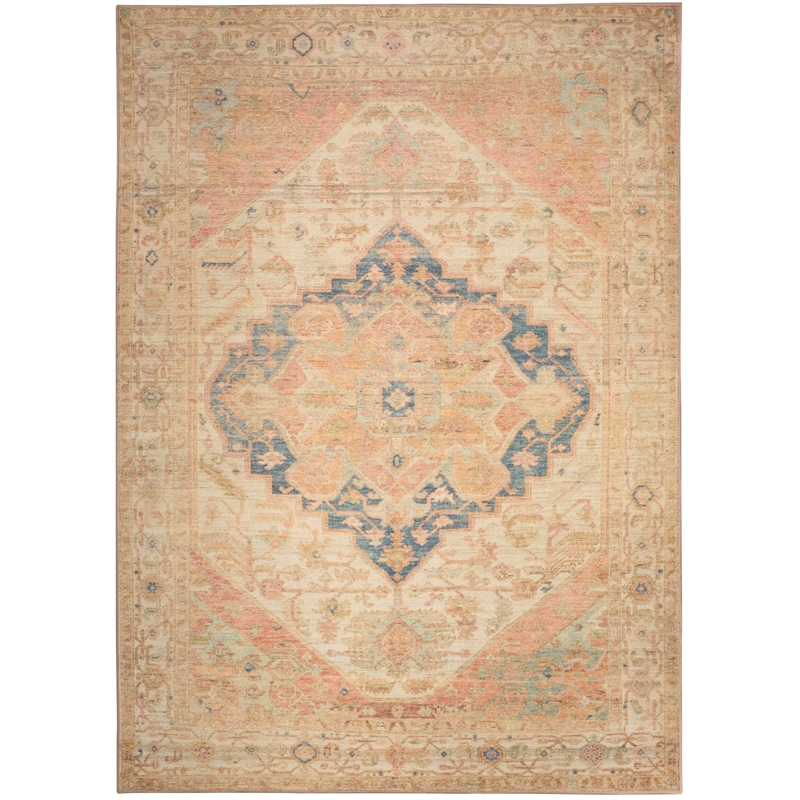 Nourison Home Vintage Washables 4' x 6' Polyester Multicolor Area Rug