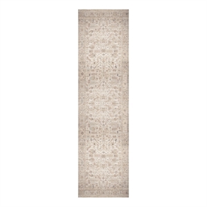 Nourison Home Vintage Washables 8' Runner Polyester Beige Area Rug