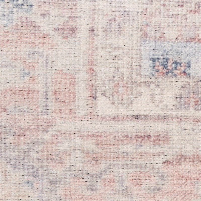 Nourison Home Vintage Washables 5' x 7' Polyester Light Blue Area Rug