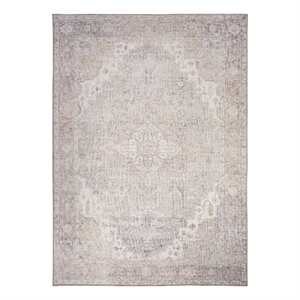Nourison Home Vintage Washables 5' x 7' Polyester Light Blue Area Rug