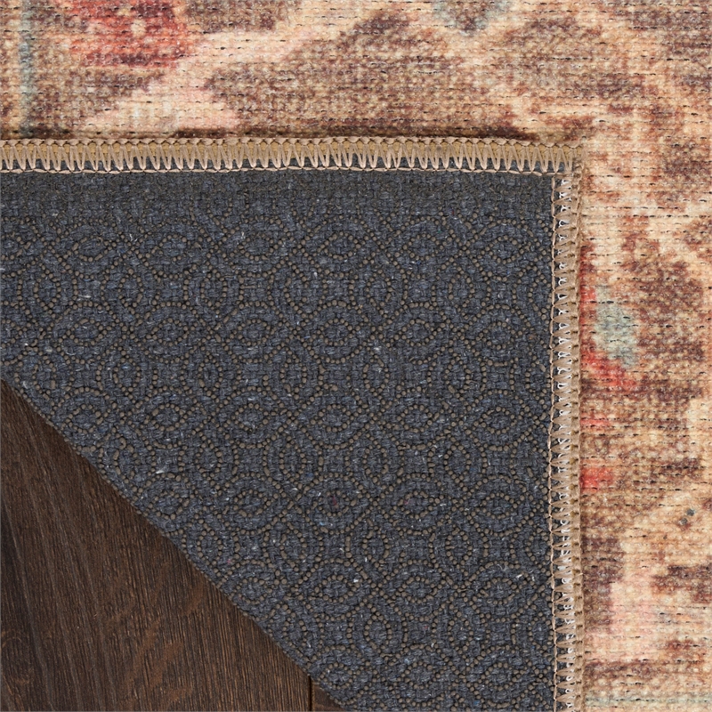 Nourison Home Vintage Washables 5' x 7' PolyesterTaupe Multicolor Area Rug