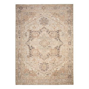 Nourison Home Vintage Washables 5' x 7' Polyester Coral Mint Area Rug