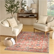 Nourison Home Vintage Washables 5' x 7' Polyester Rust Multicolor Area Rug