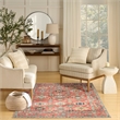 Nourison Home Vintage Washables 5' x 7' Polyester Rust Multicolor Area Rug