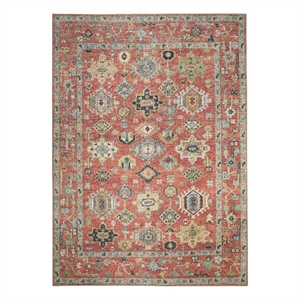 Nourison Home Vintage Washables 5' x 7' Polyester Rust Multicolor Area Rug