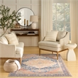 Nourison Home Vintage Washables 5' x 7' Polyester Blue Coral Area Rug