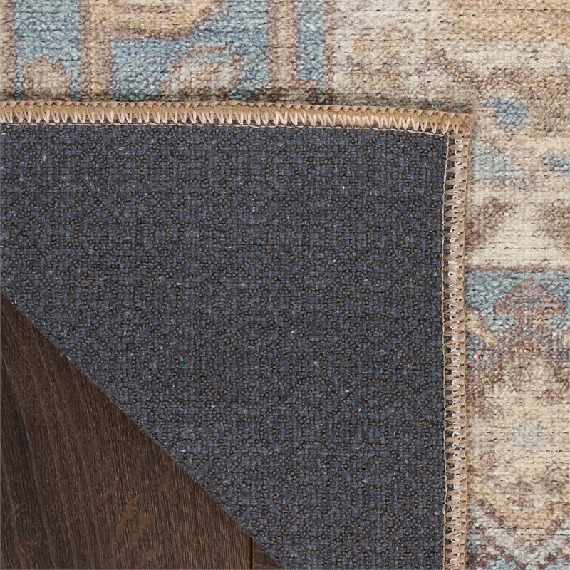 Nourison Home Vintage Washables 5' x 7' Polyester Blue Green Area Rug
