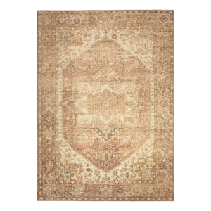 Nourison Home Vintage Washables 5' x 7' Polyester Gold Area Rug