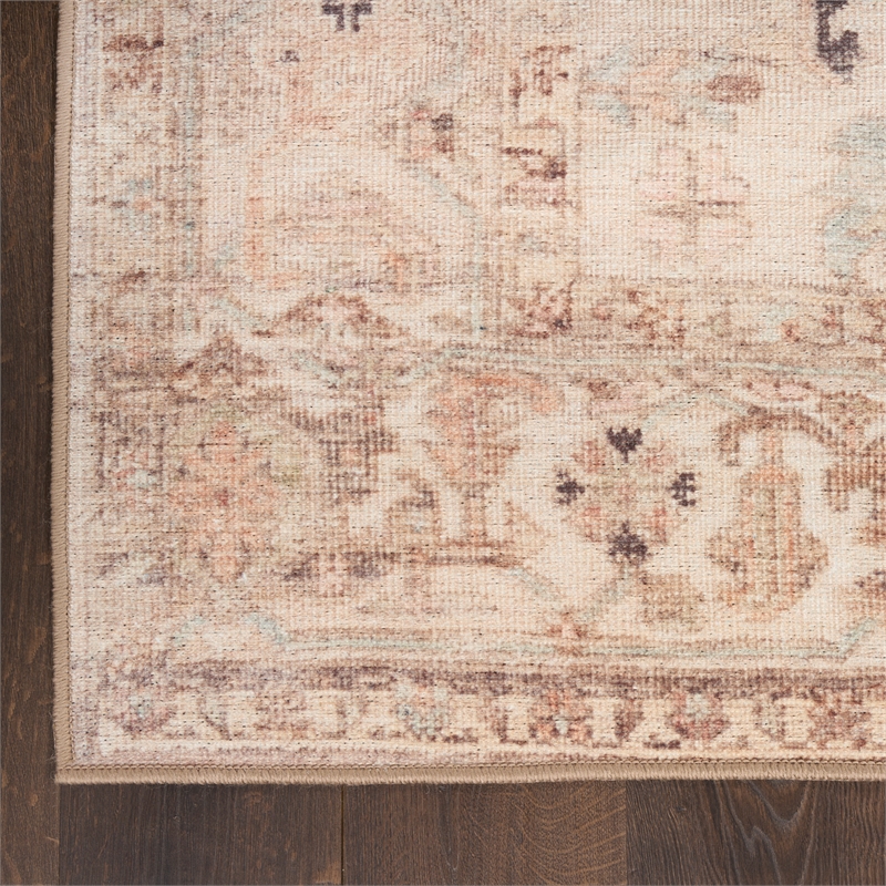 Nourison Home Vintage Washables 5' x 7' Polyester Beige Area Rug