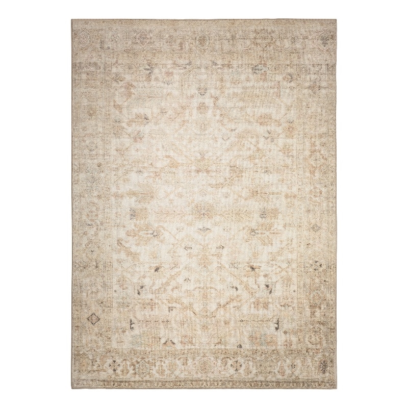 Nourison Home Vintage Washables 5' x 7' Polyester Beige Area Rug