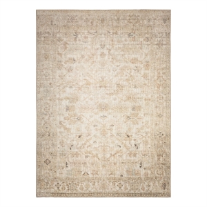 Nourison Home Vintage Washables 5' x 7' Polyester Beige Area Rug