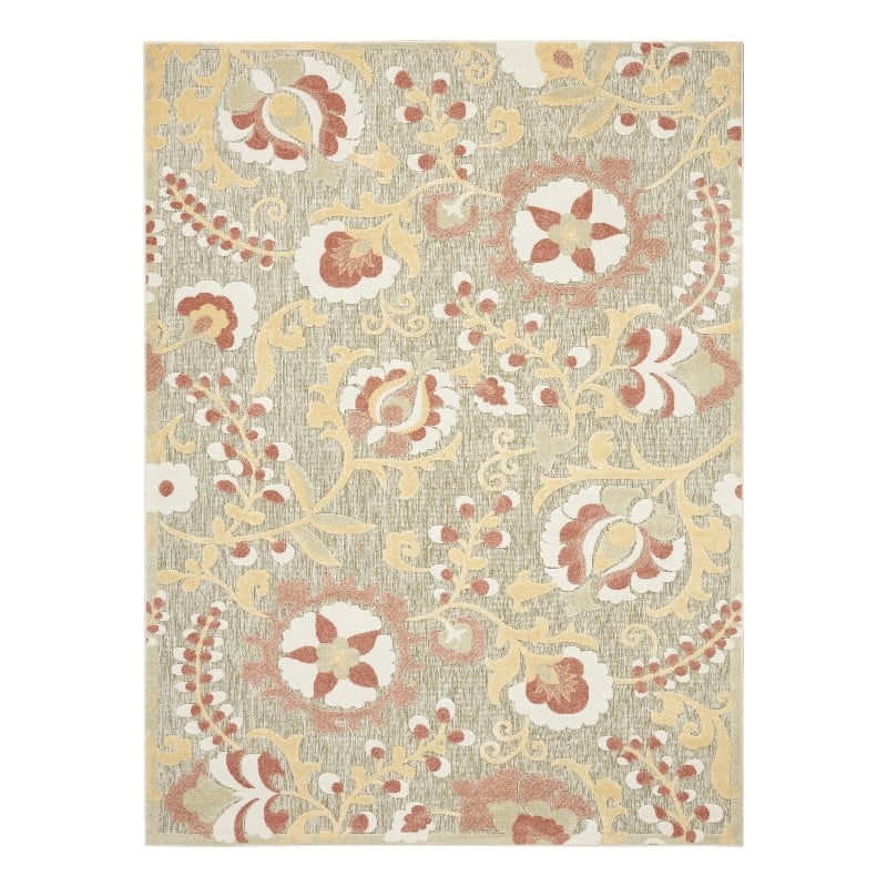 Nourison Home Aloha 8' x 11' Fabric Sage Rose Area Rug