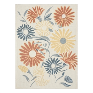 Nourison Home Aloha 8' x 11' Fabric Ivory Rose Area Rug