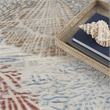 Nourison Home Pompeii 5' x Round Fabric Blue Multicolor Area Rug