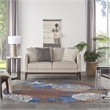 Nourison Home Pompeii 5' x Round Fabric Blue Multicolor Area Rug