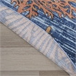 Nourison Home Pompeii 8' x Round Fabric Blue Multicolor Area Rug