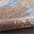 Nourison Home Pompeii 8' x Round Fabric Blue Multicolor Area Rug