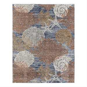 Nourison Home Pompeii 10' x 14' Fabric Blue Multicolor Area Rug