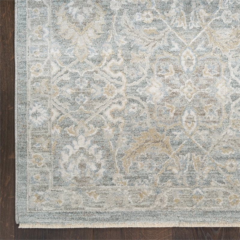 Nourison Home Enriched 9' x 13' Polyester Blue Silver Area Rug