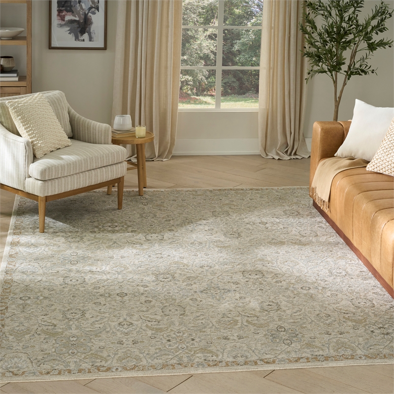 Nourison Home Enriched 8' x 10' Polyester Taupe Area Rug