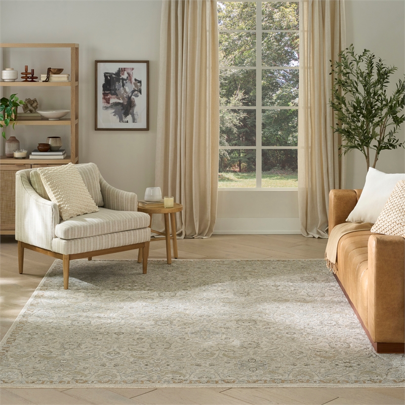 Nourison Home Enriched 9' x 13' Polyester Taupe Area Rug