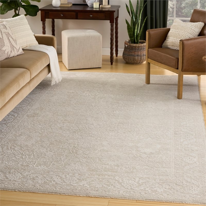 Nourison Home Enriched 9' x 13' Polyester Cream Area Rug