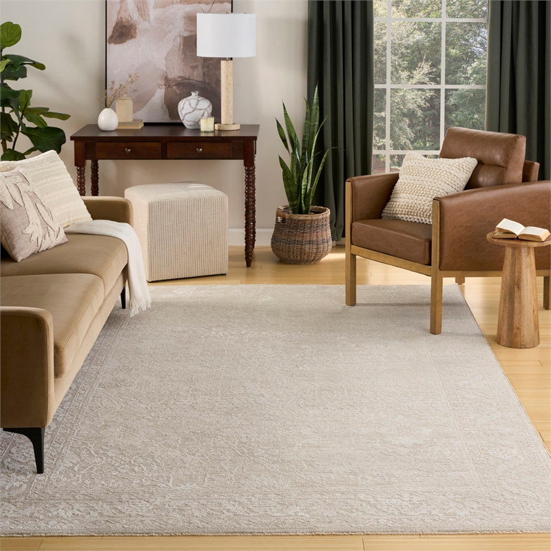 Nourison Home Enriched 9' x 13' Polyester Cream Area Rug