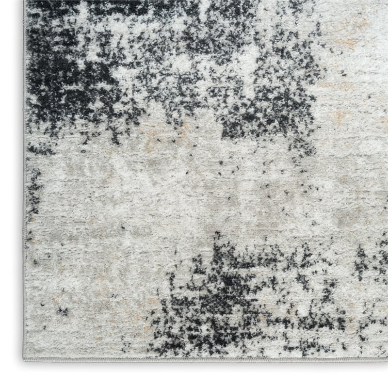 Nourison Home Dekor 4' x 6' Polyester Grey Charcoal Area Rug
