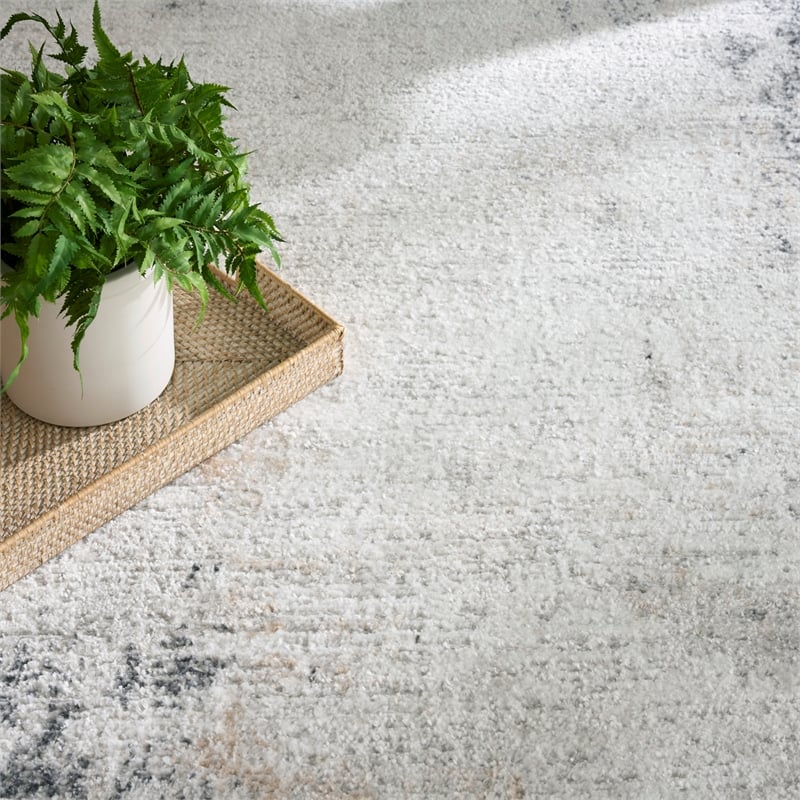 Nourison Home Dekor 4' x 6' Polyester Grey Charcoal Area Rug