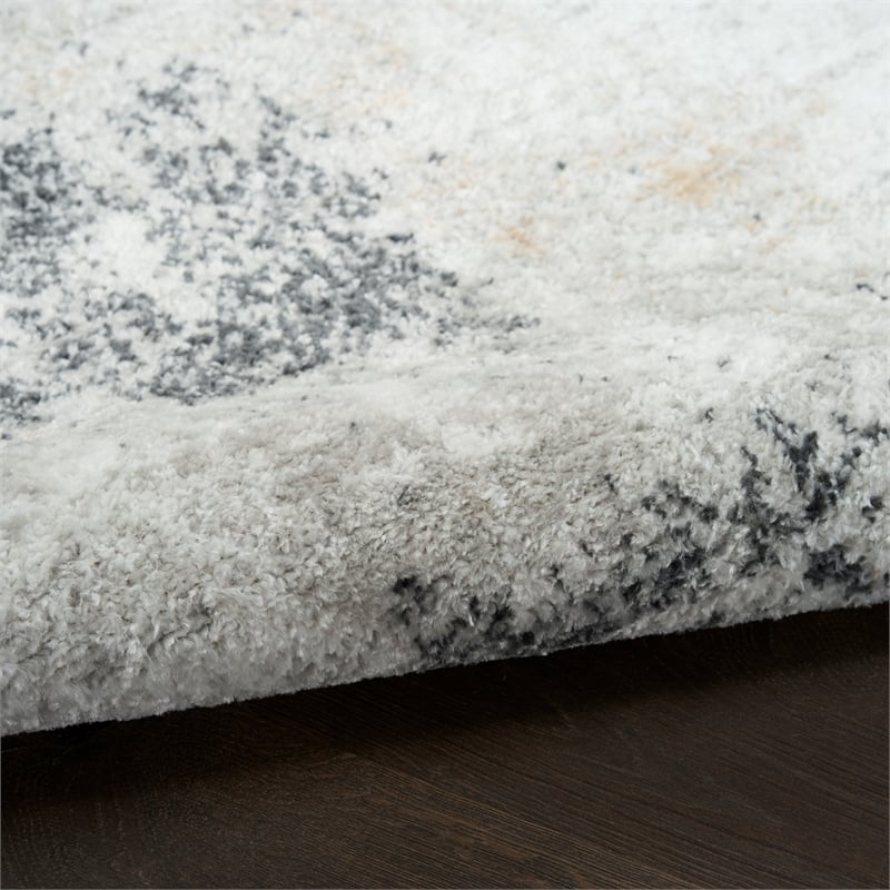 Nourison Home Dekor 4' x 6' Polyester Grey Charcoal Area Rug