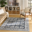 Nourison Home Dekor 4' x 6' Polyester Grey Navy Area Rug