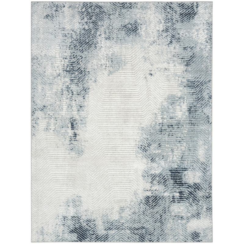 Nourison Home Dekor 4' x 6' Polyester Grey Navy Area Rug