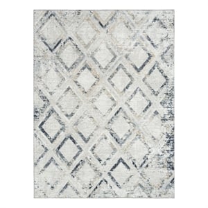Nourison Home Dekor 4' x 6' Polyester Grey Navy Area Rug