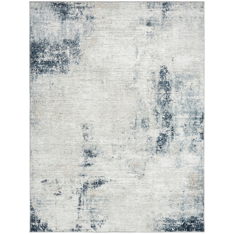 Nourison Home Dekor 4' x 6' Polyester Grey Navy Area Rug