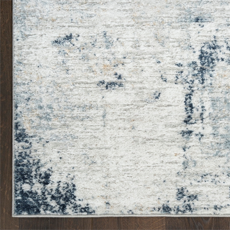 Nourison Home Dekor 4' x 6' Polyester Grey Navy Area Rug