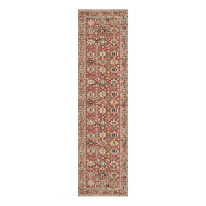 Nourison Home Vintage Washables 8' Runner Polyester Rust Multicolor Area Rug