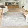Nourison Home Astra Machine Washable 7' x 9' Polyester Grey Area Rug