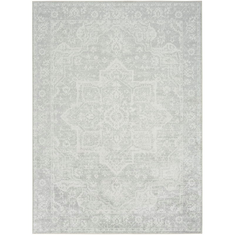Nourison Home Astra Machine Washable 7' x 9' Polyester Grey Area Rug